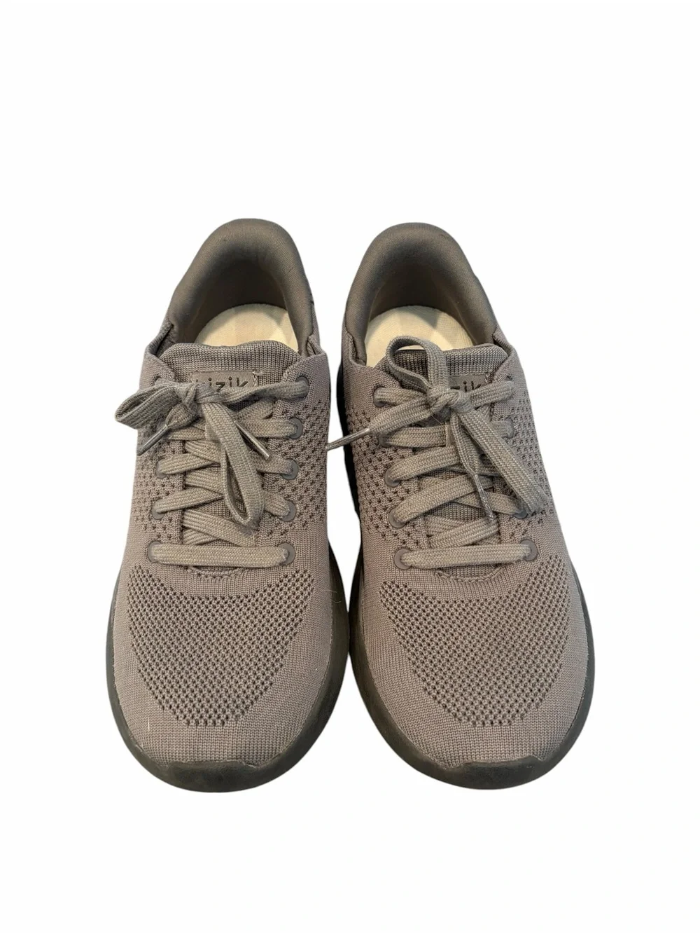 Kizik Lima Hands Free Sneakers Graphite Grey Knit Walking Shoes W7 M5.5